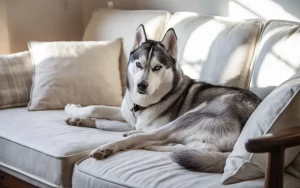 Husky utknął w korku i znalazł bratnią duszę w aucie zaparkowanym obok