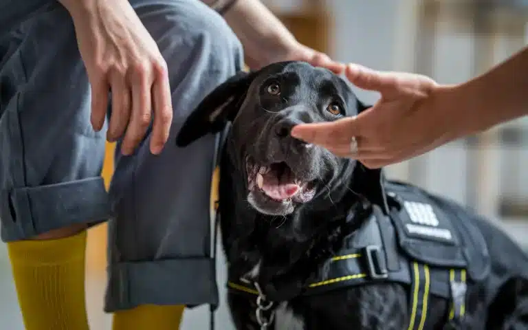 Pies terapeutyczny świętuje tysięczną wizytę, przechodzi od sali do sali i podnosi pacjentów na duchu